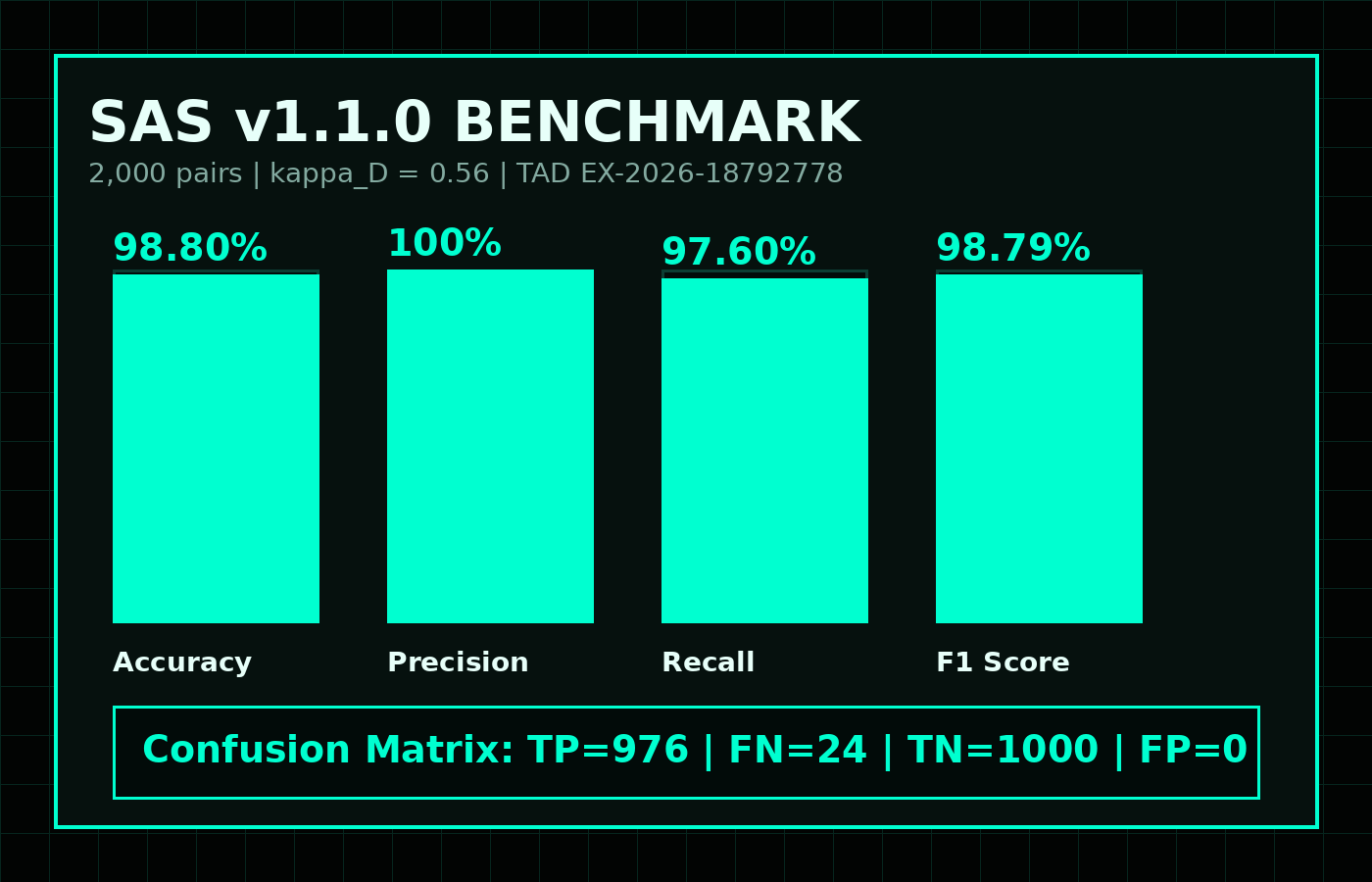 SAS benchmark visual